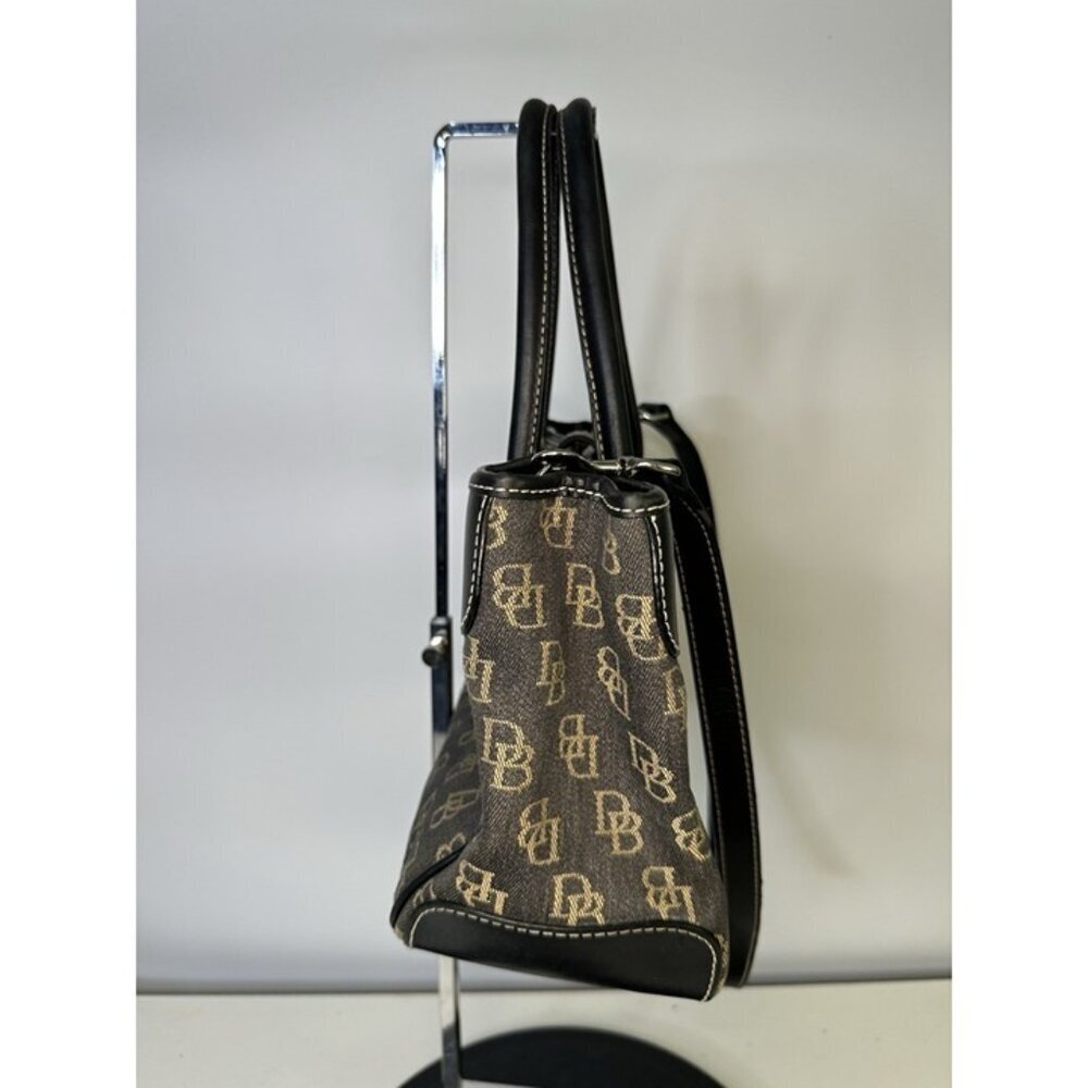 Dooney & Bourke Vintage Monogram Shoulder Bag Black & Gray - Picture 2 of 12